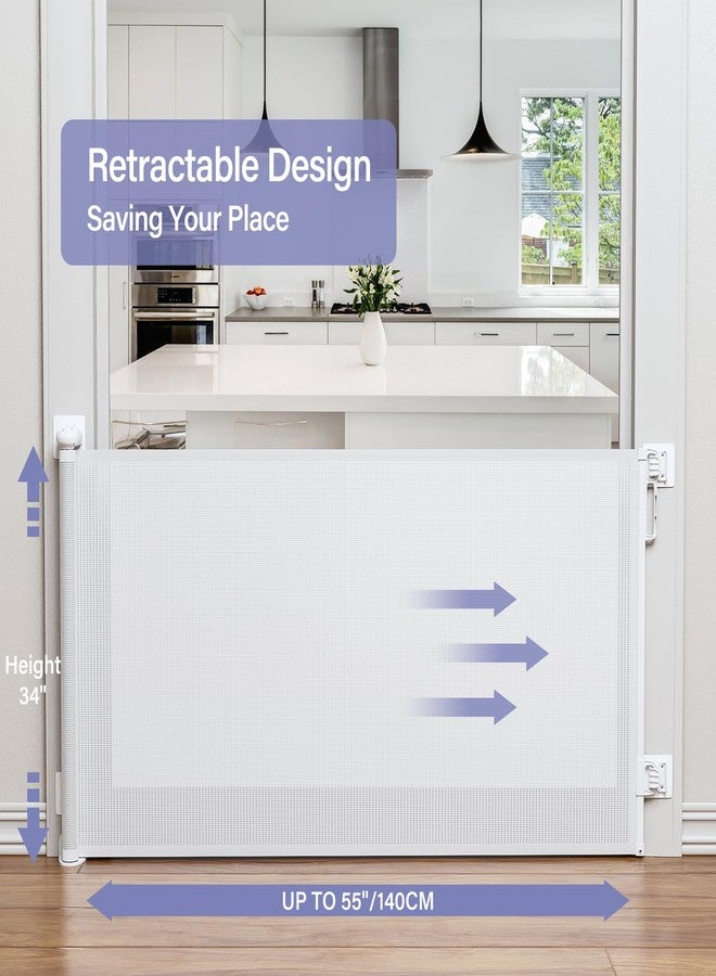 probebi Retractable Baby Gates No Drilling, PRObebi Retractable Dog Gate for The House Extends to 54" Wide 33" Tall, Gates for Baby Indoor, Stair Gate for Outdoor, Staris, Hallways, Doorways, Deck, Porch - Image 3